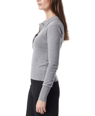 DO by Women's Sinead Long-Sleeve Polo Sweater