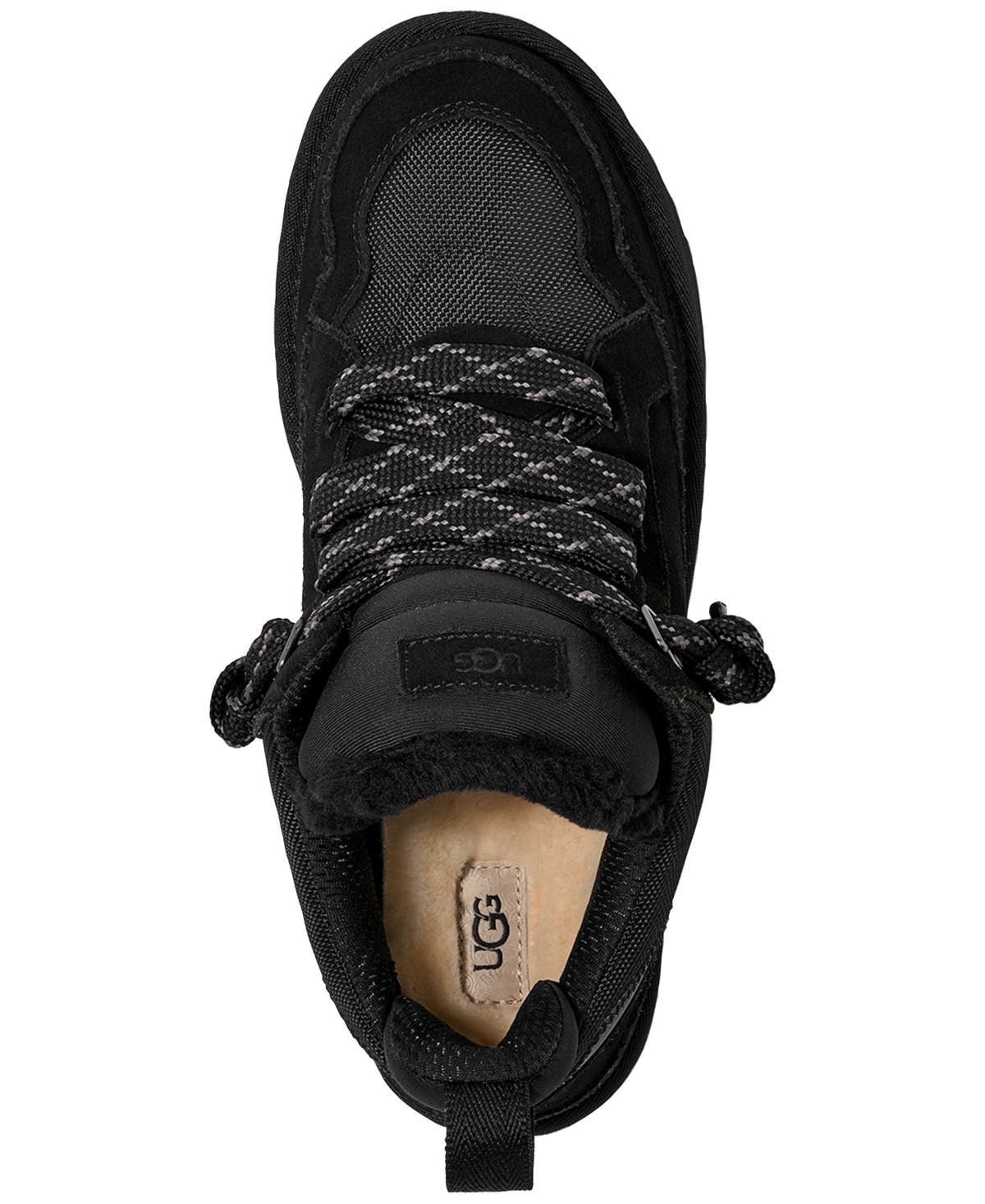 Ugg Low-top Sneakers In Suede And Recycled Nylon In Black