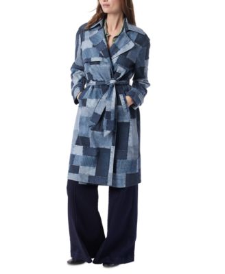 DEE OCLEPPO - Women's Cassie Patchwork Tie-Belt Trench Coat
