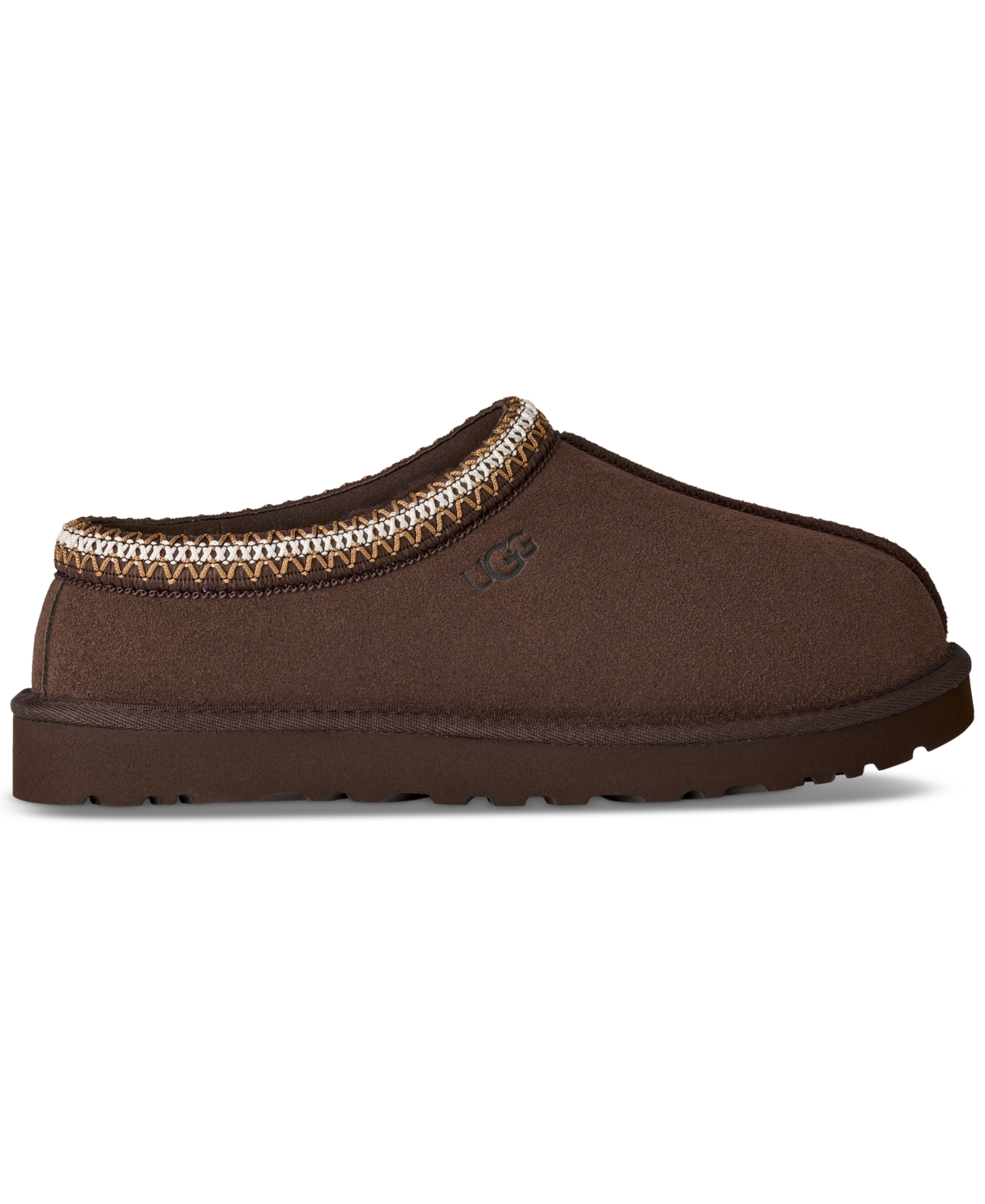Ugg Suede Leather Slip-on Slipper With Plush Interior In Brown