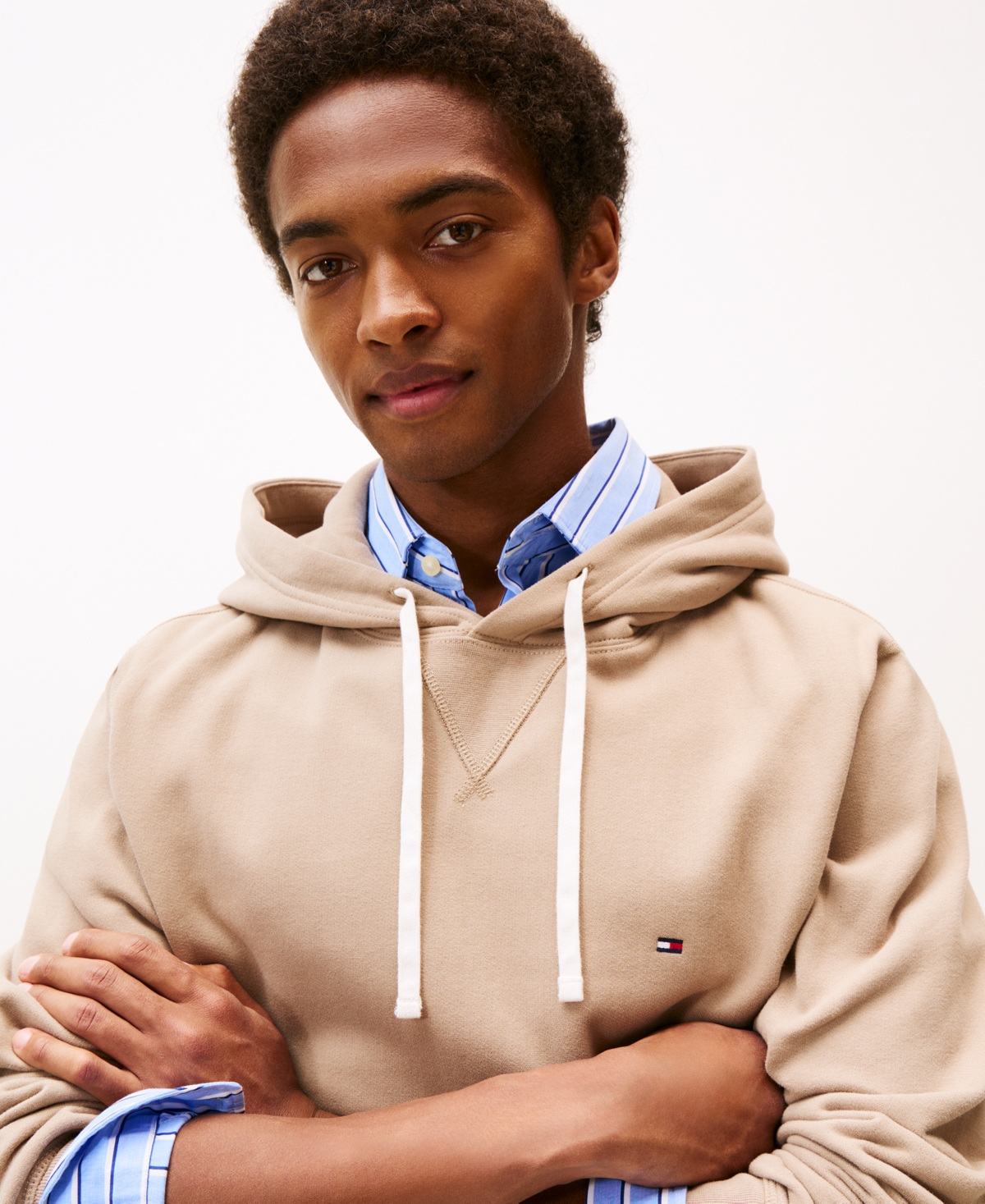 Tommy Hilfiger Men's Essential Fleece Hoodie In Neutral