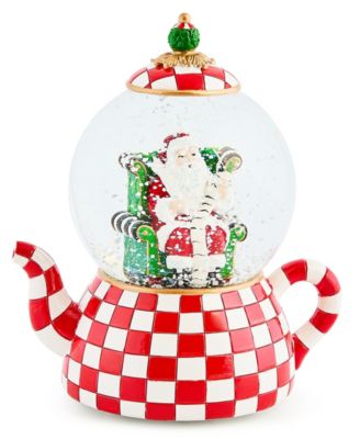 Courtly Check Teapot Snow Globe