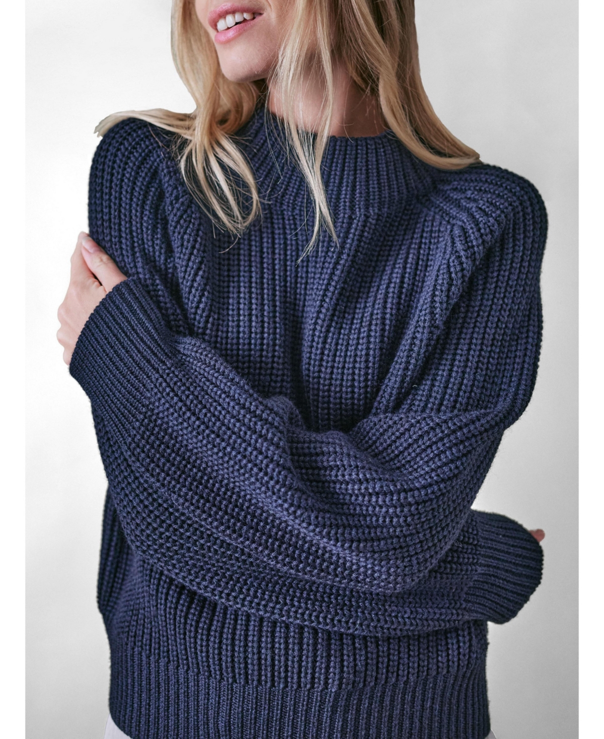 Women's Dusk Italian Merino Sweater - Navy