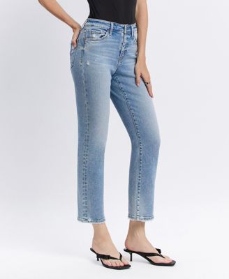 Women's High Rise Straight Jeans