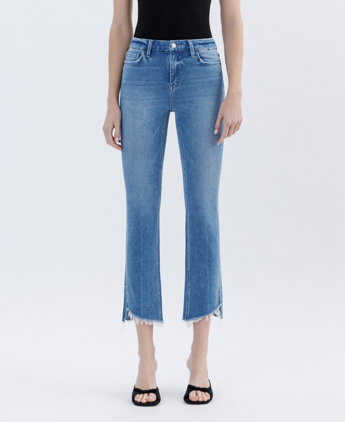 Women's High Rise Slim Straight Jeans - Instinctive blue