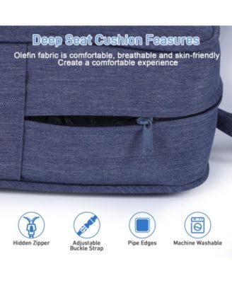 22'' x 24'' Outdoor Deep Seat Chair Cushion Set Olefin Fabric Slipcover and Sponge Foam (Set of 2 Seats, 2 Backs, 2 Pillows