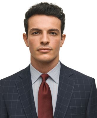 Brooks Brothers Men's Classic-Fit Windowpane Suit Jacket