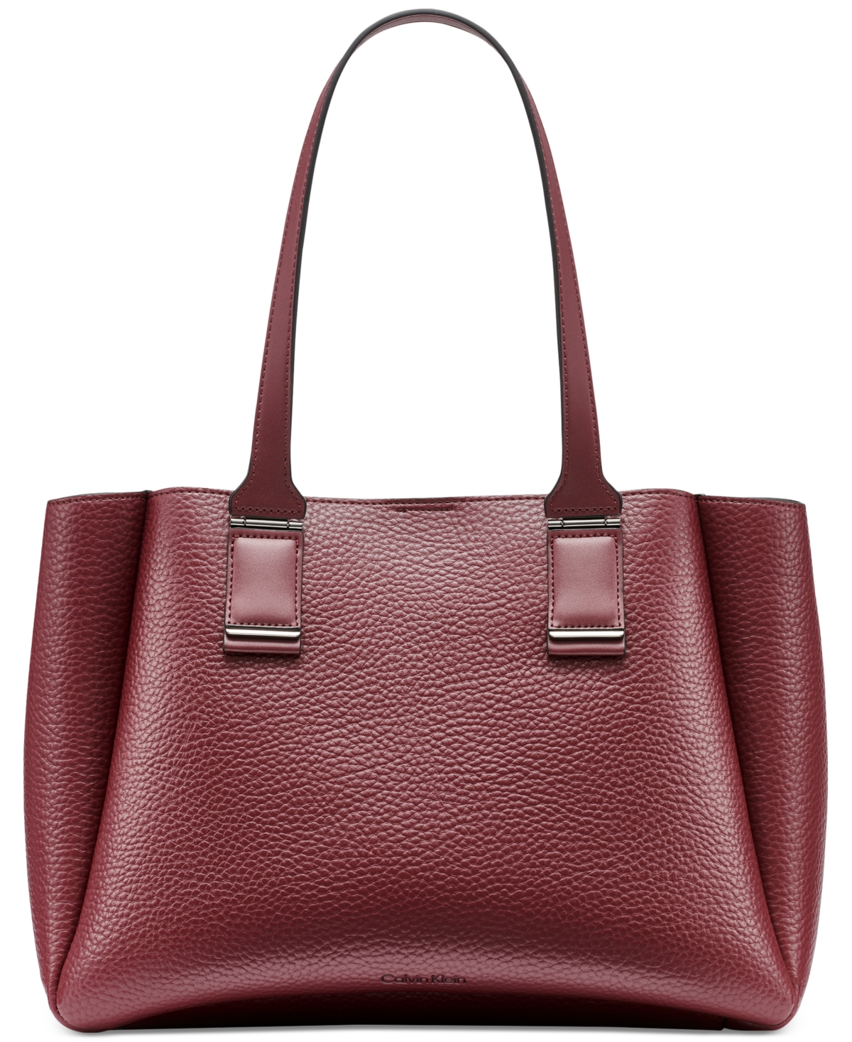Calvin Klein Jett Large Tote Bag In Burgundy