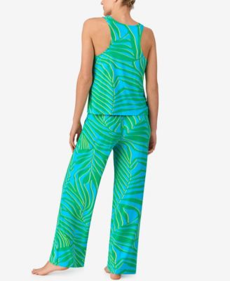 Women's Sleeveless Knit Long Flowy Pajama Set with Pockets