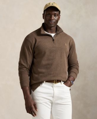 Men's Big & Tall Estate-Rib Quarter-Zip Pullover Sweater