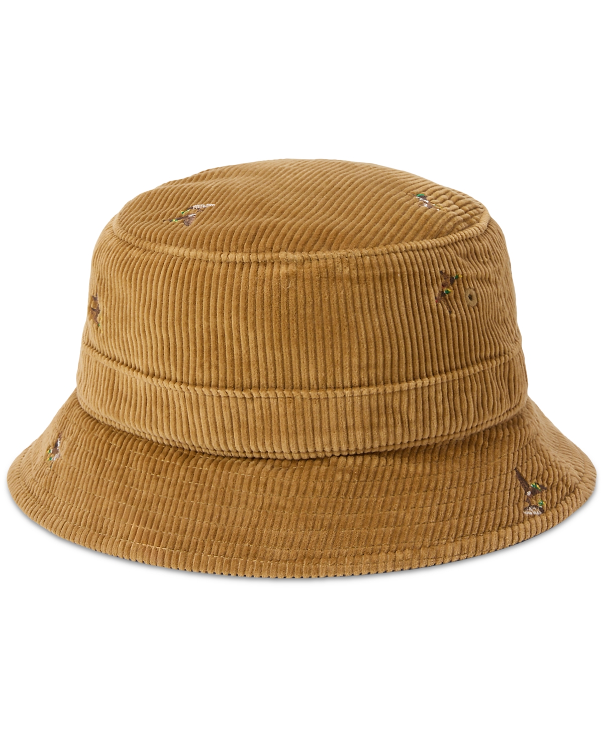 Polo Ralph Lauren Men's Duck-embroidered Corduroy Bucket Hat In Brown