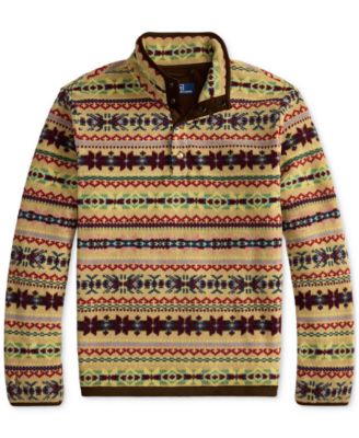 Men's Fair Isle–Inspired Fleece Pullover