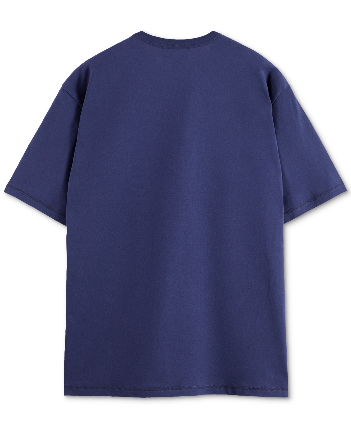 Scotch & Soda Loose Fit Leaf Embroidered Cotton T-shirt In Blue