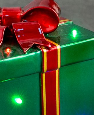 Outdoor Stackable Lighted Christmas Gifts, Set of 3