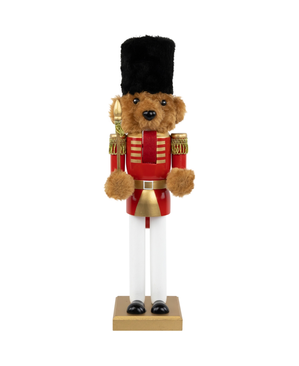 14" Plush Teddy Bear Soldier Christmas Nutcracker - Multi