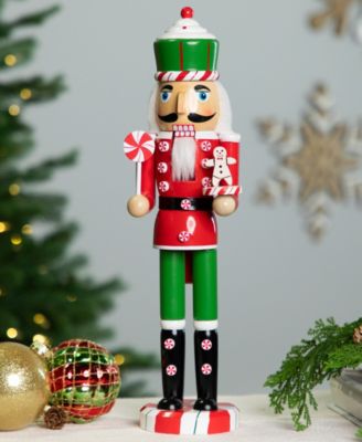 15" Peppermint Candy Nutcracker Christmas Figure