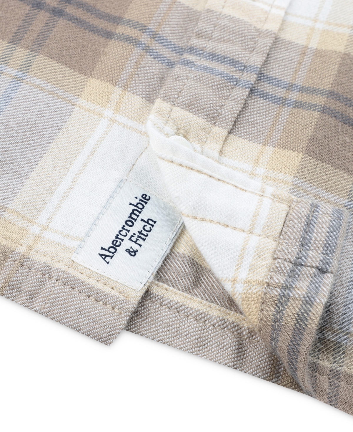 Abercrombie Boys Traditional Flannel Shirt In Gray