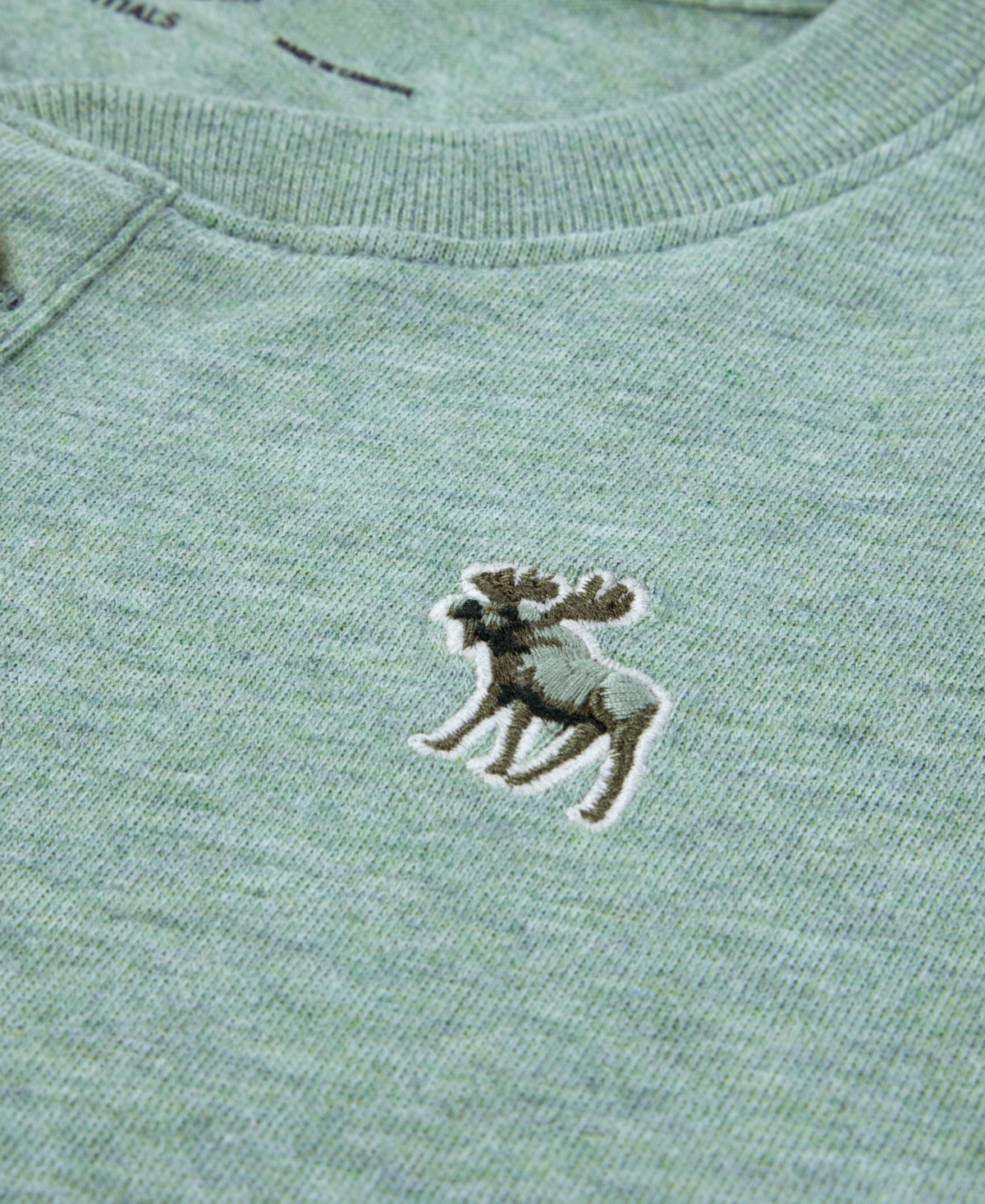 Abercrombie Boys Essential Henley T-shirt In Green