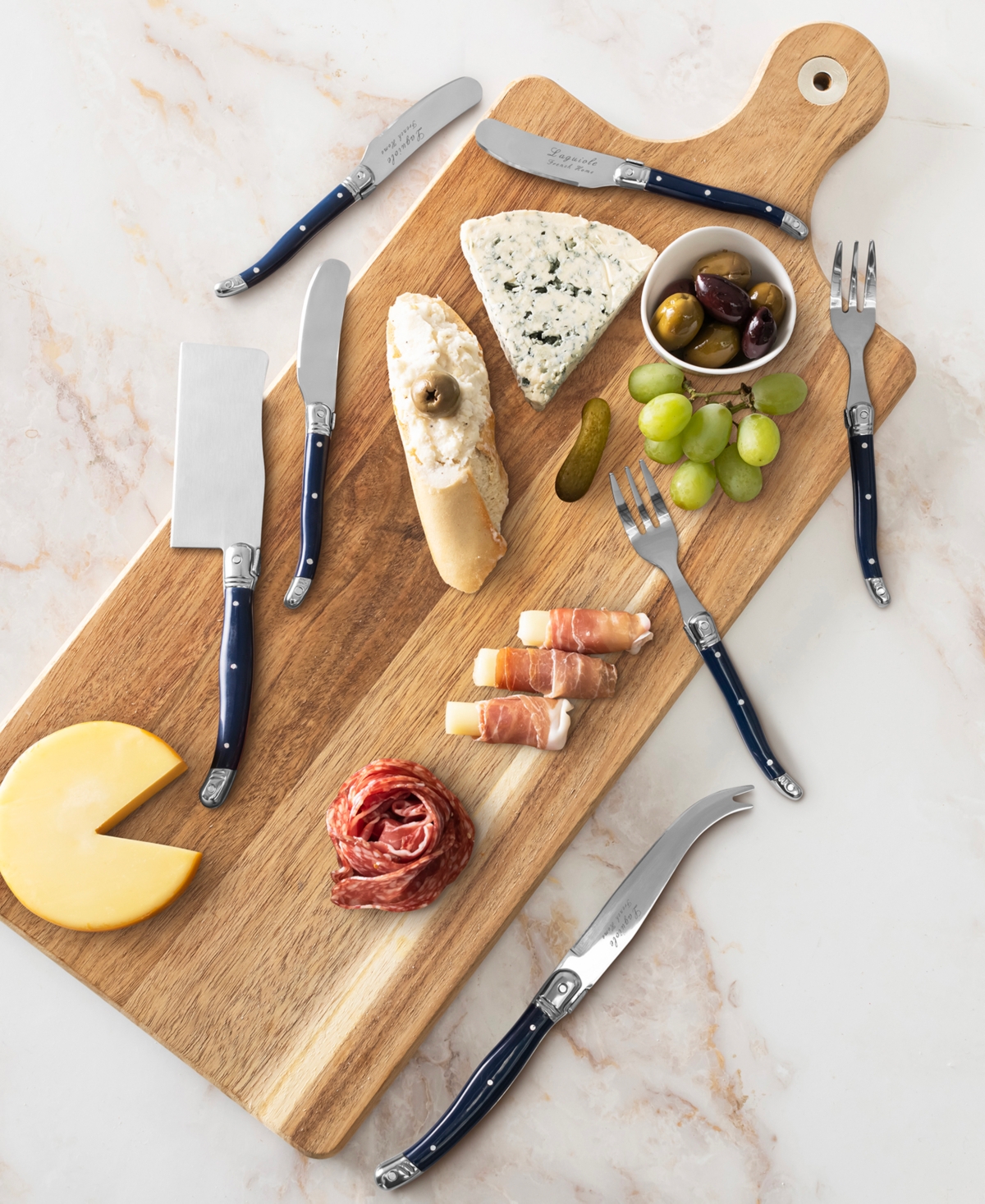 French Home Laguiole Ultimate 11-pc. Charcuterie Set In Blue