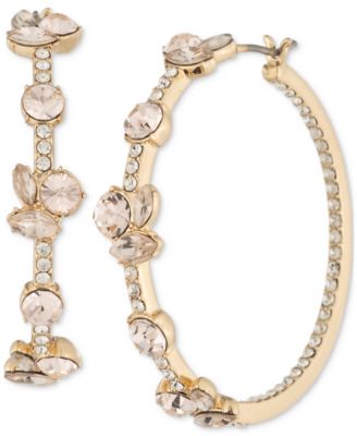 Givenchy - Mixed Crystal Hoop Earrings