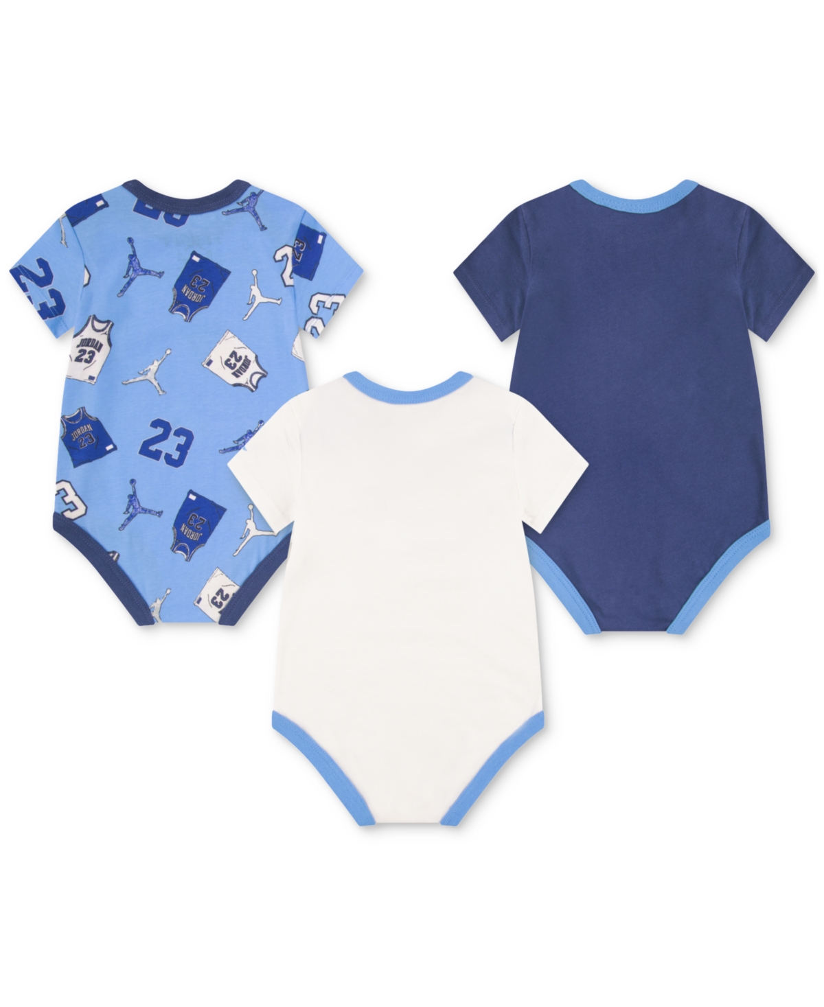 Jordan Baby 3-pack Short-sleeve Jersey Bodysuits In Multi