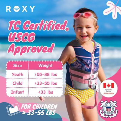 Daily CGA Life vest, PFD for kids with Quick Release Belts and Adjustable Leg Strap