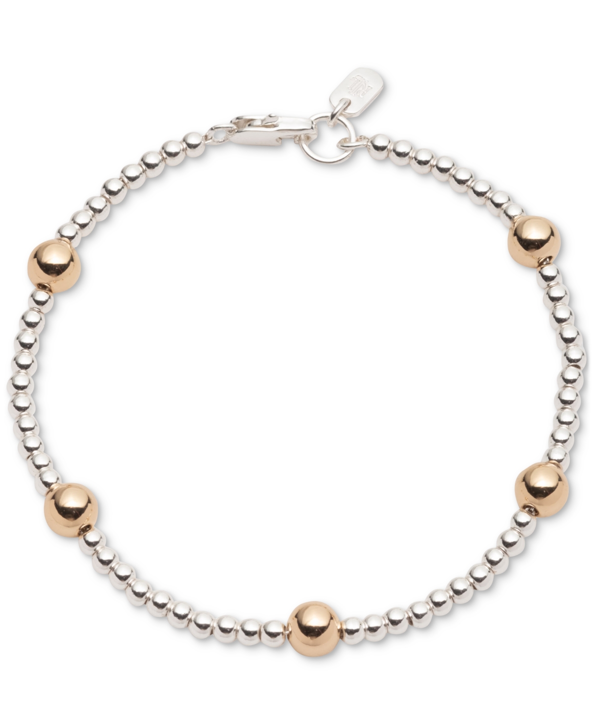 Ralph Lauren Two-tone Station Beaded Flex Bracelet