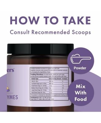 Bark & Whiskers Digestive Enzymes Kibble Diet, for Dogs & Cats, 4.23 oz. (120 g), 150 Scoops, Promotes Carb & Starch Breakdown, Veterinarian Formulated, Non-GMO