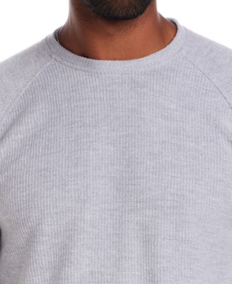 Men's Long Raglan Sleeve Ribbed Crewneck T-Shirt