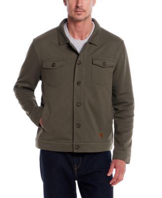 Men's Long Sleeve Twill Button-Front Jacket