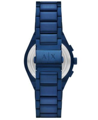 Men's Sync Quartz Chronograph Blue Stainless Steel Watch, 42mm