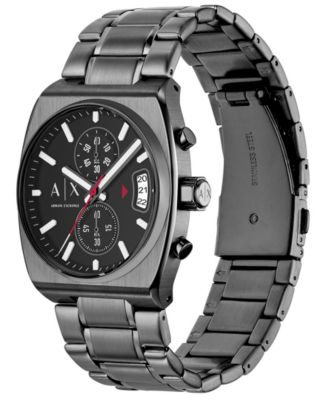 Men's Quartz Chronograph Gunmetal Stainless Steel Watch, 40mm