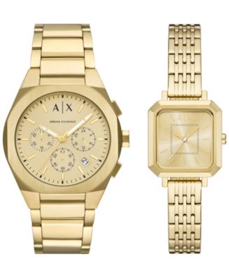 A|X Armani Exchange Men's Sync Quartz Chronograph Gold Stainless