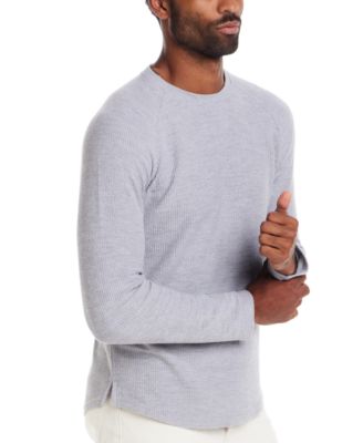 Men's Long Raglan Sleeve Ribbed Crewneck T-Shirt