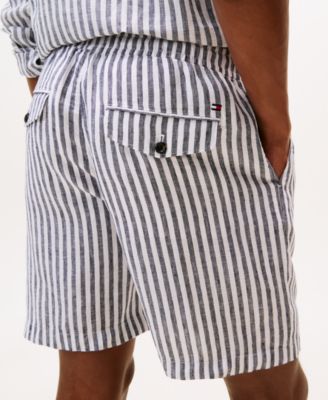 Men's Stripe Linen Shorts