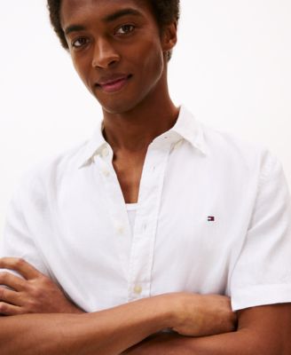 Men's Regular-Fit Linen Short-Sleeve Shirt