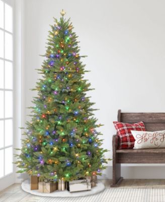7.5' Pre-Lit Glistening Acadia Spruce Artificial Christmas Tree