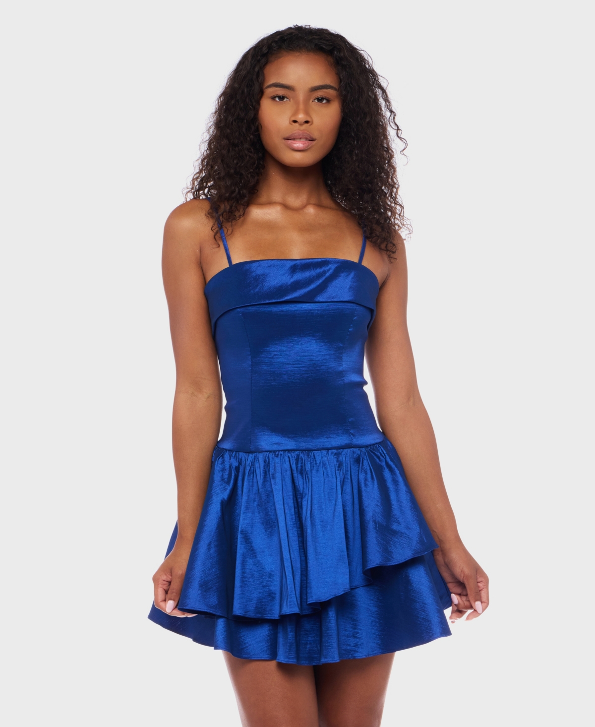 Juniors' Sleeveless Short Fit & Flare Dress - Navy