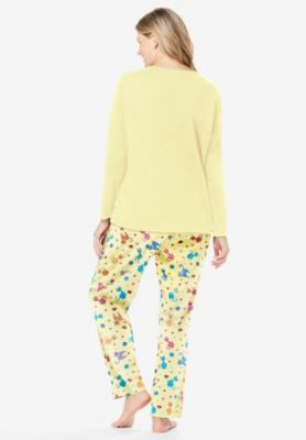 Women's Dreams and Co. Long Sleeve Knit PJ Set