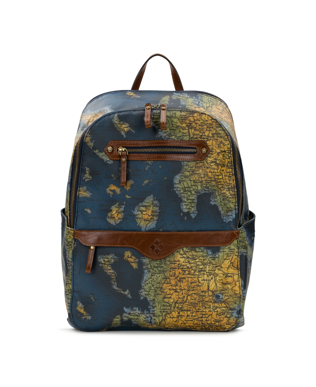 Karina Zipper Backpack - Greek Map