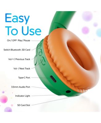 KB6 Kids Bluetooth Headphones, Safe Sound for Little Ears