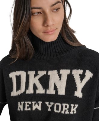 Women's Intarsia Logo Turtleneck Sweater