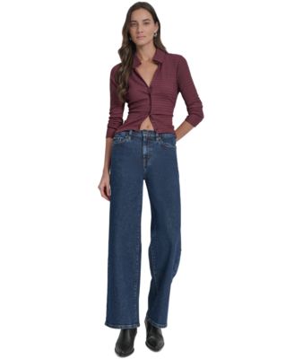 DKNY Jeans Women's High Rise Modern Wide Leg Jeans - Macy's