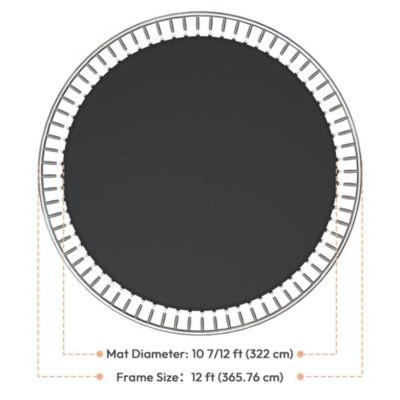 Trampoline Mat & Pad Replacement Kit with 72V-Ring Fits 12 ft Trampoline Frame