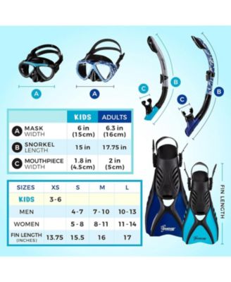 Seavenger Hanalei Anti-Fog Snorkeling Set - Orange Peel (Junior)