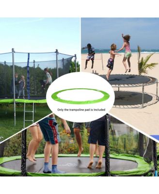 Trampoline Mat & Pad Replacement Kit with 96 V-Hooks Fits 15 ft Trampoline Frame Green