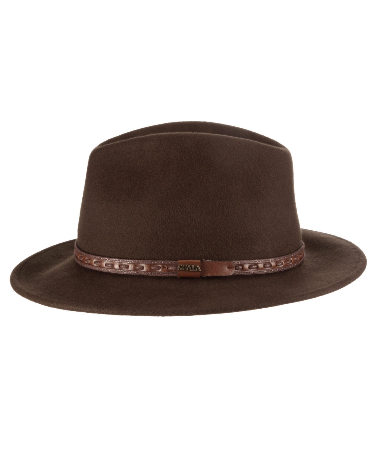 Scala Men's Crush Felt Safari Hat In Brown