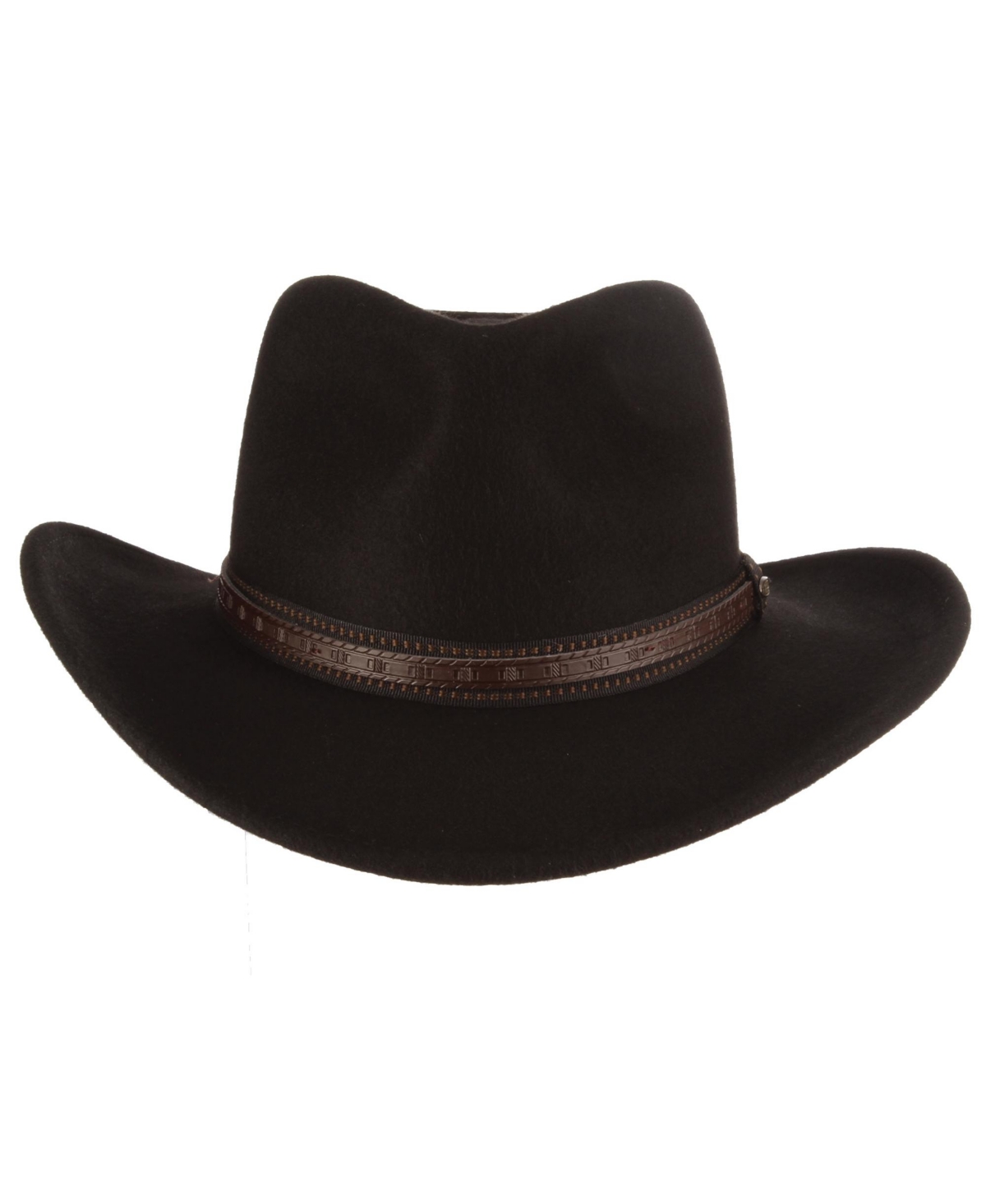 Scala Men's Felt Outback Overlay Hat In Black