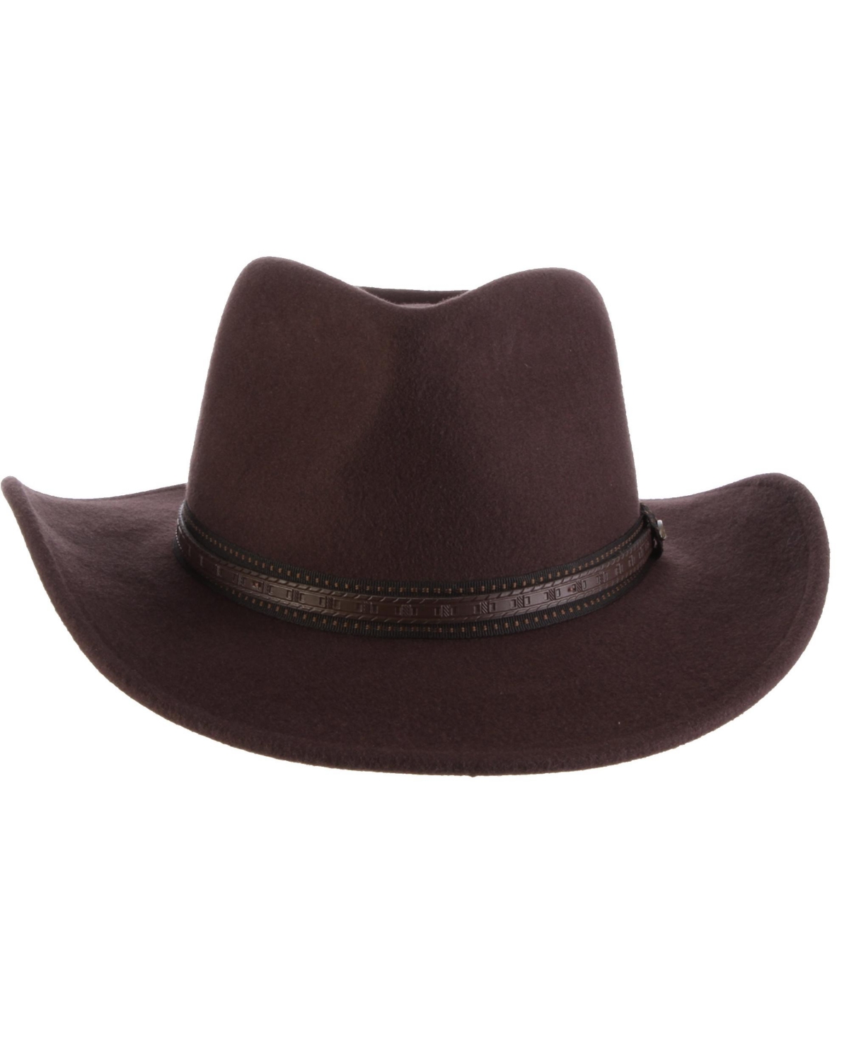 Scala Men's Felt Outback Overlay Hat In Brown