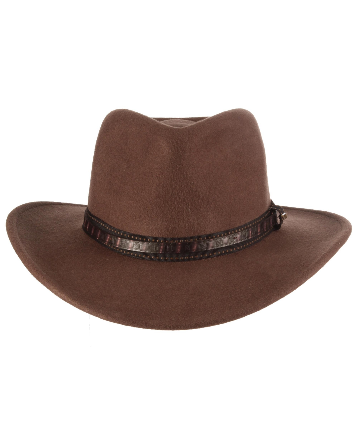 Scala Men's Felt Outback Overlay Hat In Brown